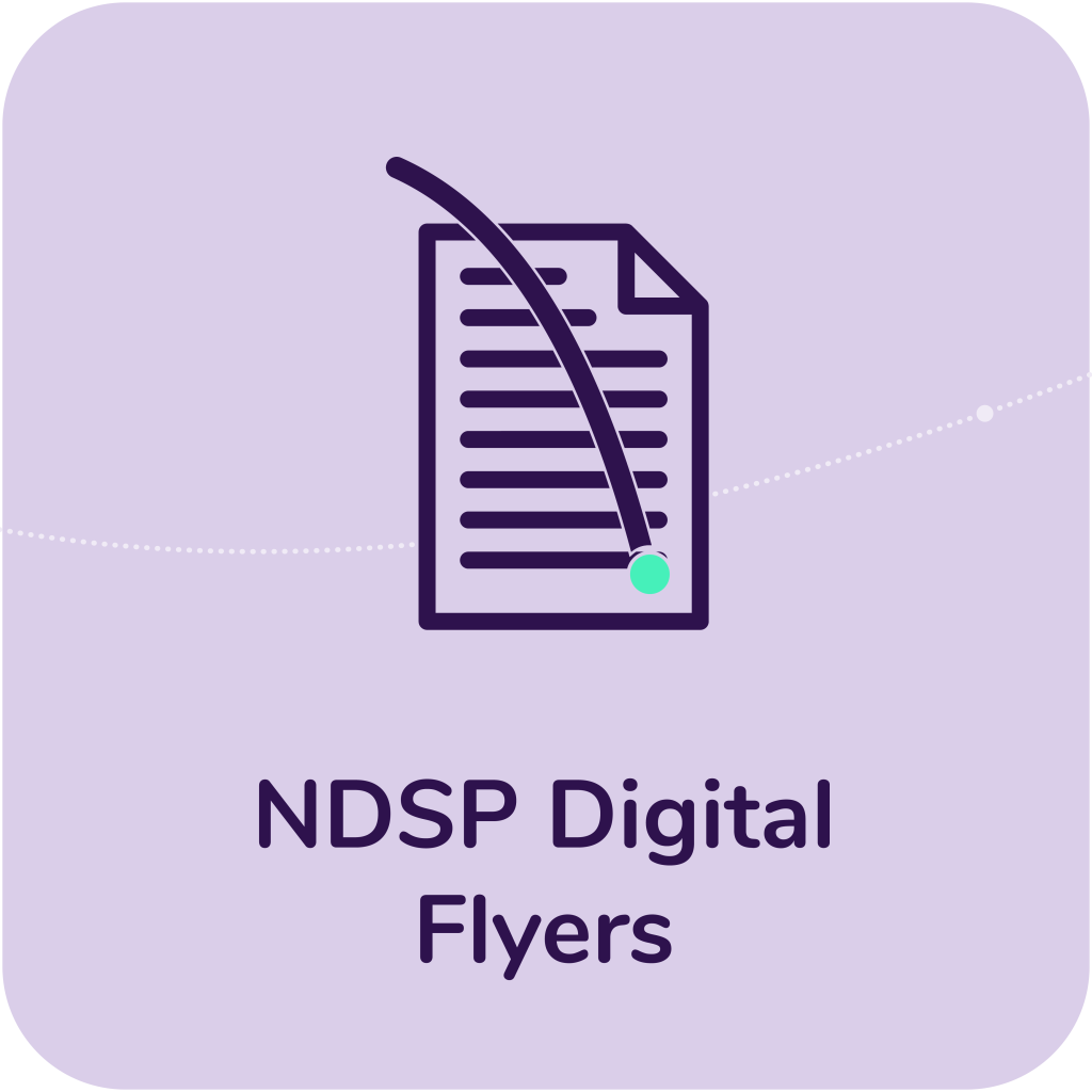 An icon a dcument with the text NDSP Digital Flyers written under it