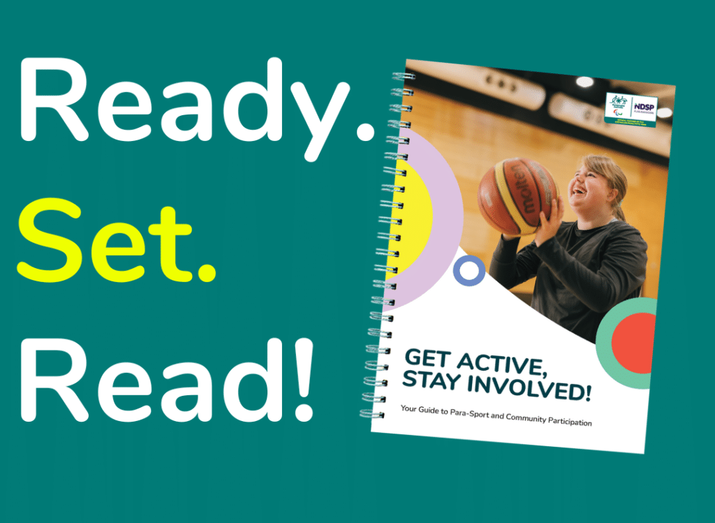 Text saying 'Read. Set. Read!' in large font. Next to the text is an image of a book